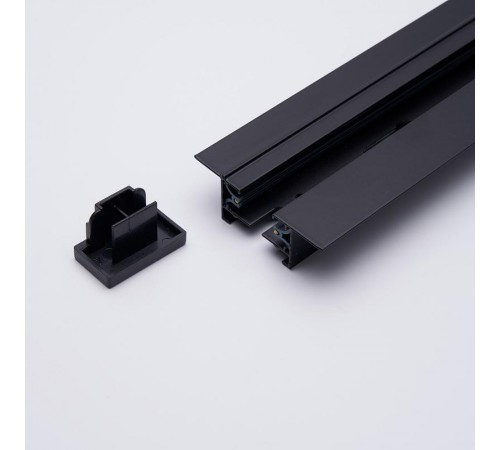 Шинопровод осветительный встраиваемый для трековых светильников, черный, 1м, в наборе токовод, заглушка, крепление, CAB1004  10352  Feron