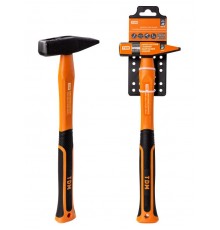 Молоток слесарный, 400 гр, кованый, с усилен. прорезиненной фиберглассовой рукояткой "Алмаз"  SQ1036-0112  TDM