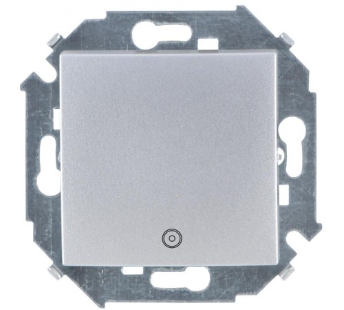 Simon 15 Алюминий Выключатель 1-кл кнопочный с пиктограммой, 16А 250В, винт. зажим  1591150-033  Simon