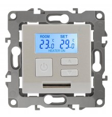 12-4111-15  Терморегулятор универс. 230В-Imax16А, IP20, Эра12, перламутр  Б0031280  ЭРА