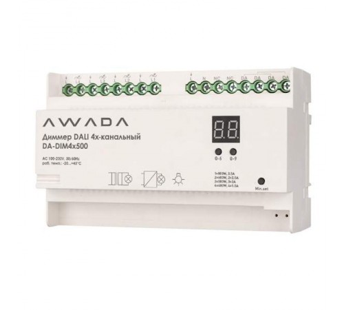 Диммер DALI 4х канальный DA-DIM4x500  DA-DIM4x500  VARTON