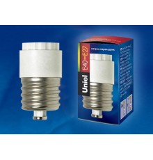 LH40-27L BASE ADAPTOR Переходник для цоколей с E40 на E27 длинный  00719  Uniel