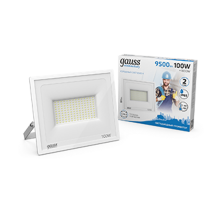 Прожектор светодиодный 100W 7000lm IP65 6500К белый  613120300  Gauss