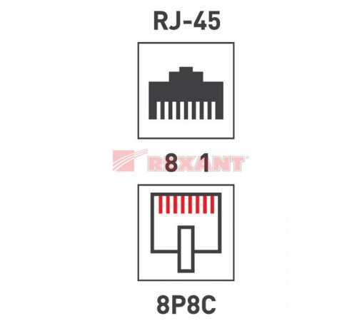 Гнездо вставка RJ-45 (Keystone Jack) CAT5e, ТИП-1  03-1011  REXANT