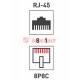 Гнездо вставка RJ-45 (Keystone Jack) CAT5e, ТИП-1  03-1011  REXANT