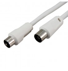 Шнур ТВ гнездо - ТВ штекер, длина 15 метров, белый  18-0008  REXANT