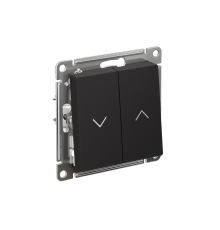 ATLASDESIGN 2-клавишный ВЫКЛЮЧАТЕЛЬ ДЛЯ ЖАЛЮЗИ, 2х сх.4, 10А, мех., КАРБОН  ATN001019  Systeme Electric