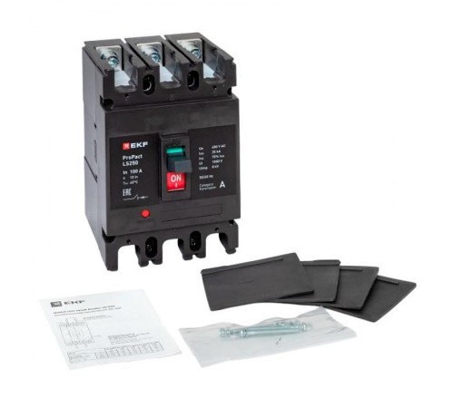 Выключатель автоматический LS250 25кА 3P 100А ProPact  mccb-250-25-3-100-ls  EKF