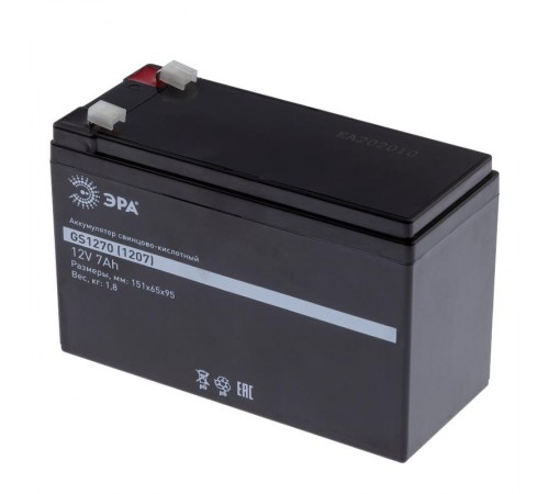 Аккумулятор GS1270/1207 (Cвинцово-кислотный 12V 7) (8/192)  Б0050078  ЭРА