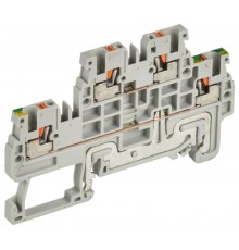 Колодка клеммная CP-ML-PEN 2 ур. земля-низ 1,5мм2 серая  YCT23-03-2-K03-001  IEK
