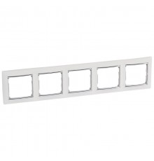 Valena Белый/Серебряный штрих Рамка 5-ая горизонт.  770495  Legrand