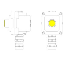 Взрывонепроницаемый пост управления из алюминия LCSD-01-B-MC-L1Y(220)x1-PCMB-KA3MHK  LCSD21000018  DKC