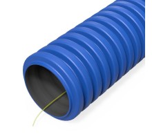 Труба гофрированная двустенная ПНД гибкая d32 мм тип 750 (SN57) с/з синяя (50м/уп)   PR15.0263  Промрукав