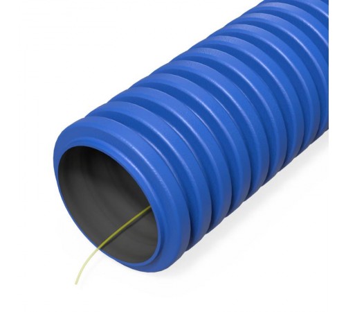 Труба гофрированная двустенная ПНД гибкая d32 мм тип 750 (SN57) с/з синяя (50м/уп)   PR15.0263  Промрукав