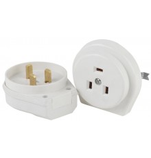 9-801-01 Соединитель электрический 2P+E (СЭ.РВШ32-003), 32А-250В, СУ, ПЭТФ (6/36/1080)  Б0050371  Intro