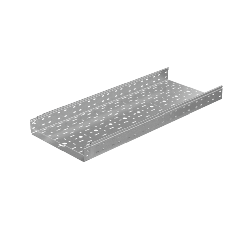 Лоток перф. 80х400х1,2 L6000 мм "Быстрый монтаж ПЛЮС" HD  LPplus80-400-1.2-6000 HD  КМ - профиль