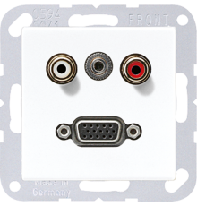 2x Cinch Audio (RCA) / Stereo Jack (TRS 3.5 mm) / VGA MAA1072WW Jung