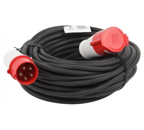 Удлинитель силовой IND380-U-1e-5x2,5-10m-IP44 на 380В в бухте 1 розетка CEE 5P 10м КГ 5х2,5 32A IP44  Б0057293  ЭРА