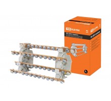 Блок распределительный на DIN-рейку РБ-250 4П 250А (4 шины 10xM6+1хM8)  SQ0823-0009  TDM