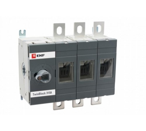 Рубильник 315A 3P без рукоятки управления TwinBlock  tb-s-315-3p  EKF