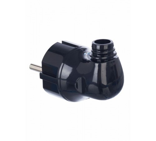 Вилка разборная угловая с з/к 16А черная ВПу11-02-Ст  EVP11-16-01-K02  IEK