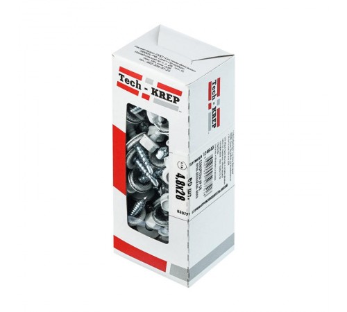Саморез КР св. 4,8х28 RAL-9003 (ярко-белый) (60 шт) - коробка с окном ( 0,327 кг)  124643  Tech-KREP