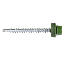 Саморез КР св. 4,8х51 RAL-6002 (зелёный) (200 шт) - ведро ( 1,462 кг)  103179  Tech-KREP