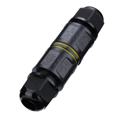 Соединитель-коннектор 3-контактный водонепроницаемый LD545 IP68, черный  49233  STEKKER