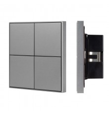 INTELLIGENT ARLIGHT Кнопочная панель KNX-304-23-IN Grey (BUS, Frame) (IARL, IP20 Металл, 2 года)  038402  Arlight