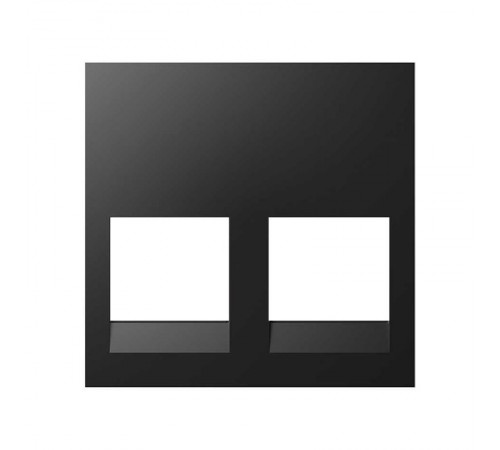 Simon S400 Адаптер без шторок 2 RJ45 3М, черный, Simon 400  40011189-038  Simon