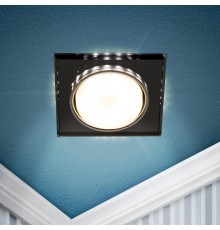Cветильник встраиваемый со светодиодной подсветкой DK LD50 BK GX53 черный  Б0057473  ЭРА