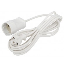 Удлинитель Россия UX(6)-1-5m Удлин-ль без заземл, 1гн, 5м, ПВС, 2x0.75мм2, 6А  Б0039820  ЭРА