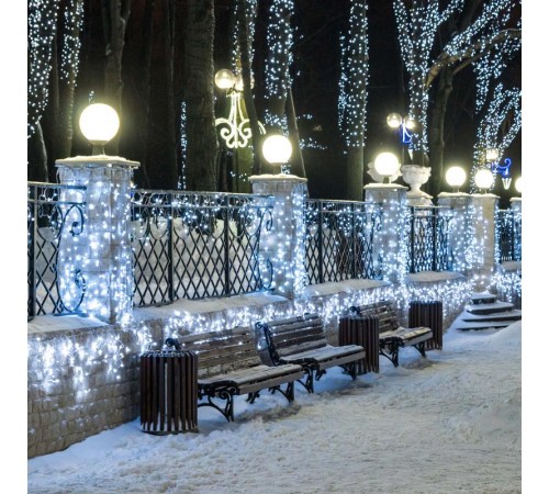 Светодиодная гирлянда ARD-EDGE-CLASSIC-2400x600-CLEAR-88LED-STD WHITE (230V, 6W)  026002  Arlight