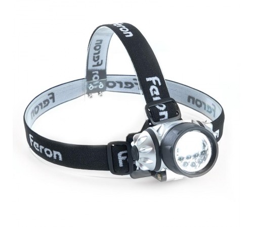Фонарь налобный светодиодный, работающий от батареек 3*AAA, 1W 7LEDs, IP44, пластик, TH2303  41707  FERON