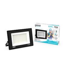 Прожектор светодиодный Elementary 70W 7175lm 4000К 175-265V IP65 черный LED 1/10  613100270  Gauss