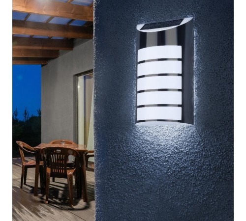 ERAFS024-40 Фасадная подсветка Сталь, на солнечной батарее, 5LED, 17lm  Б0044254  ЭРА