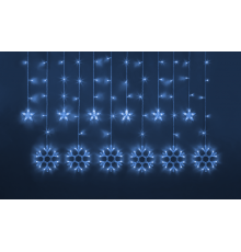 Гирлянда  95 122 NGF-D032-03 (бахрома звезды и снежинки Blue 2.5*1м IP2  95122  Navigator