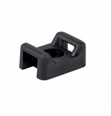 Площадка под хомуты (22x16) с монтажным отверстием М4 чёрная (100шт.) PROxima  pmo-22-16-b  EKF