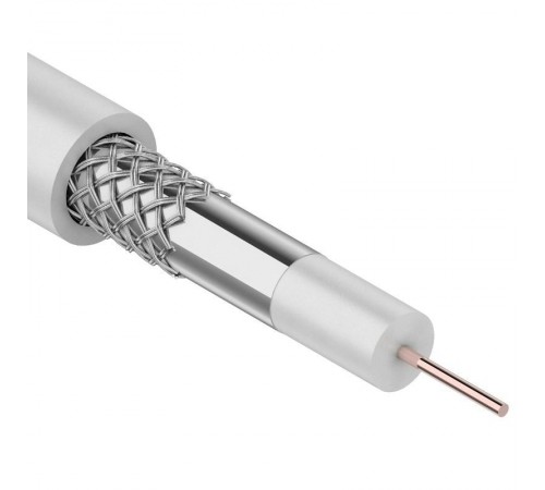 Кабель 3С-2V, (48%), 75 Ом, 100м., белый  01-2611  REXANT