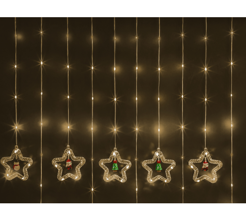 Гирлянда  95 012 NGF-D035-01 (бахрома звезды и фигурки WW 3*0.6м IP20)  95012  Navigator