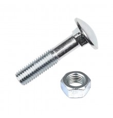 Болт DIN603 мебельный оцинк. М6х50 с гайкой (8 шт) - пакет   108763  Tech-KREP