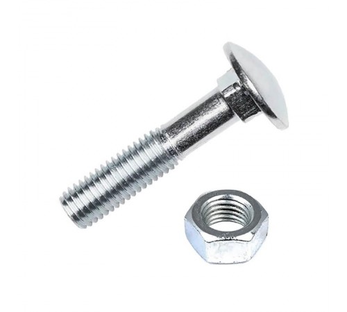 Болт DIN603 мебельный оцинк. М6х70 с гайкой (6 шт) - пакет   108765  Tech-KREP