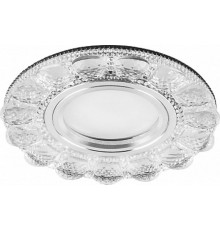 Светильник точечный встраиваемый под лампу, с LED подсветкой CD912 15LED*2835 SMD 4000K, MR16 50W G5.3, прозрачный, хром  28919  FERON