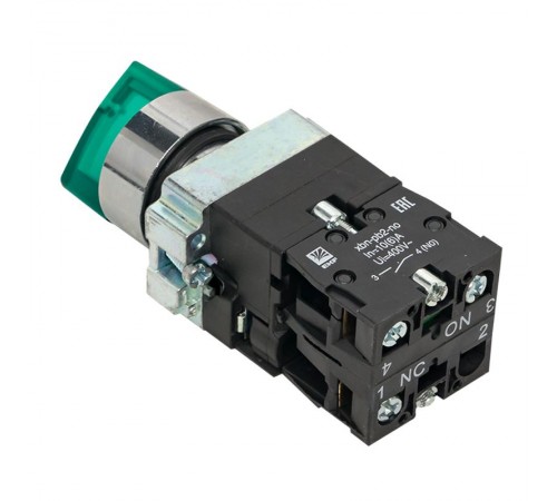 Переключатель BD33 3P c зеленой подстветкой 230В NO PROxima  xb2-bk33-g-230  EKF