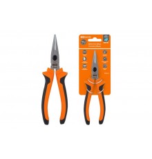 Длинногубцы (тонкогубцы), с двухкомпонентными рукоятками, CR-V сталь, 200 мм, серия "Алмаз"  SQ1011-0204  TDM