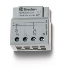 Электронные шаговое реле; 1NO 10A; питание 230В АC; монтаж в коробке; степень защиты IP20  139182300000  Finder