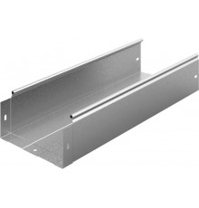 Металлический лоток неперфорированный 200х100х3000, толщ. 0,8 мм, гор. цинк, 313218  ЛНМЗТ-200х100х3000-0,8-ГЦ   Ostec