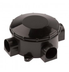 Коробка распределительная открытой установки трехрожковая черная IP42 KOR-70-35-3-b  Б0052727  ЭРА