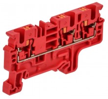 ARMAFIX Клемма пруж. Push In CP-MC 3 выв. 4мм2 красная  AF-CT22-00-3-K04-004  IEK
