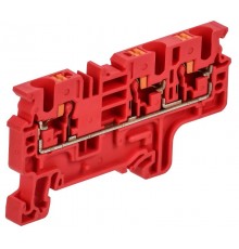 ARMAFIX Клемма пруж. Push In CP-MC 3 выв. 4мм2 красная  AF-CT22-00-3-K04-004  IEK